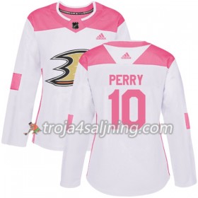 Anaheim Ducks tröja Corey Perry 10 Vit 2017-2018 Adidas Rosa Fashion Authentic - Dame NHL Tröjor